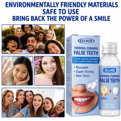 Temporary Tooth Repair Kit for Chipped Gaps Missing Teeth at Home Moldable Resin Filler Natural White Cosmetic Dental Fix Adults Kids Senior
