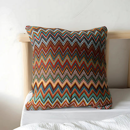 Zara Cushion Cover - Zigzag Knit, Soft Microfiber