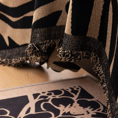 Zentara Sofa Cover - Chenille, Zebra Patterned Slipcover