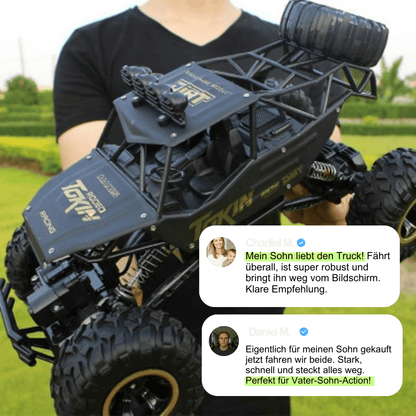 All-Terrain 4WD Radio-Controlled Truck 14" 2.4GHz Wireless High-Speed Crawler for Kids & Hobbyists Dirt Grass Rock Climbing Backyard Racing