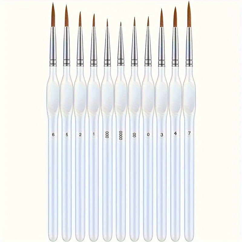 Fine Detail Brush for Painting – Precision Art Brush for Acrylic Oil Watercolor Canvas Work Model Building Miniatures