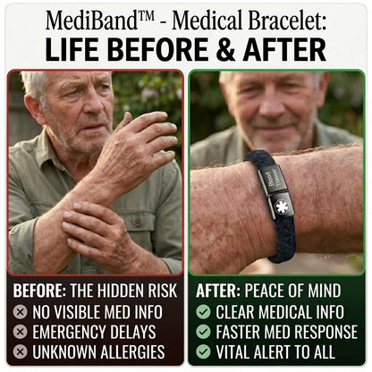 Medical ID Wristband Reflective One Size Fits All