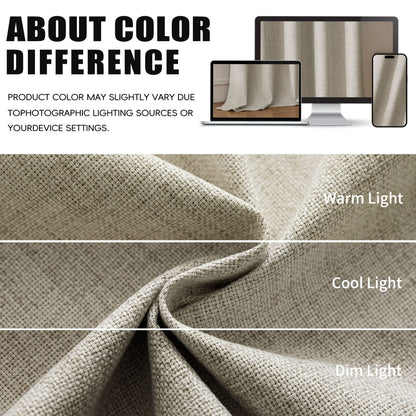 BURLAPLIVA – Blackout Textured Curtains for Elegant Living Rooms