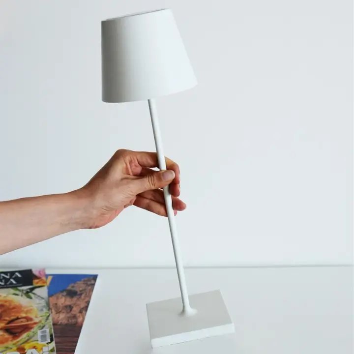 Rechargeable LED Touch Table Lamp with 3-Level Dimmer | Cordless Portable Desk Light for Indoor & Outdoor Use | IP54 Waterproof Metal Lamp