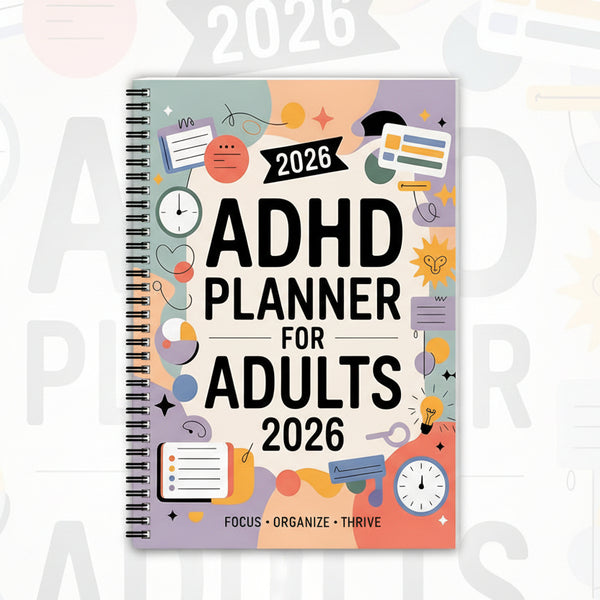 2026 ADHD Planner for Adults - Daily & Weekly Productivity Organizer