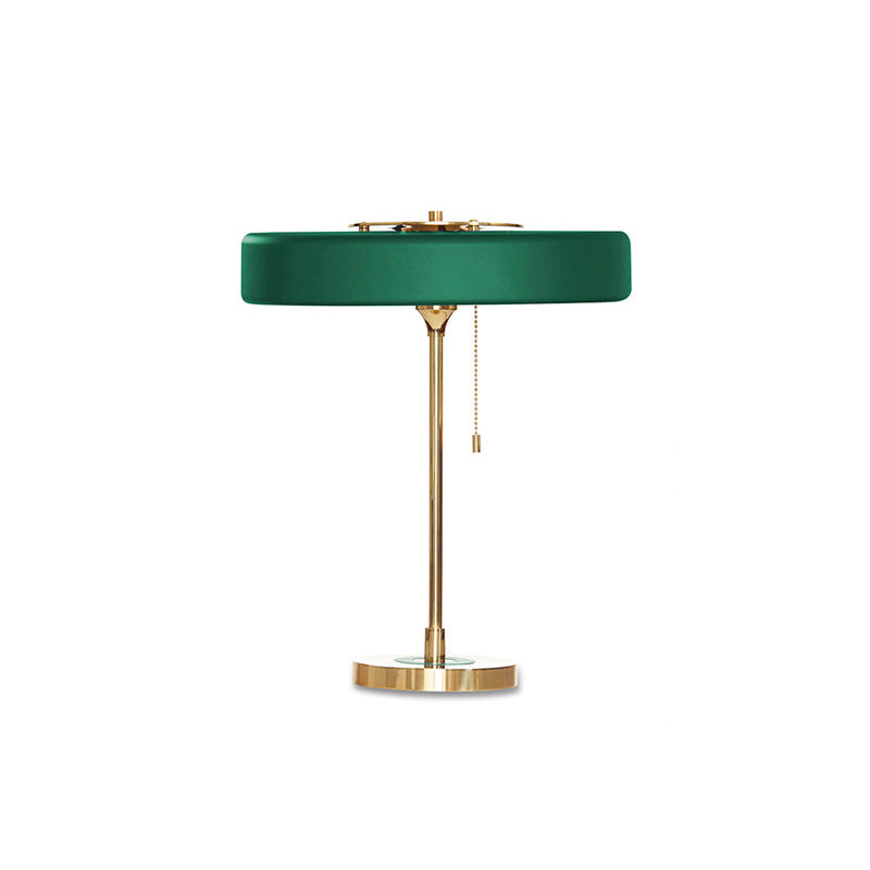 Adjustable Desk Light with Counterweight 10W LED Brass Finish Midcentury Modern Pull Chain Switch for Nightstand Office Home