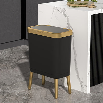 Modern Odour-Sealing Trash Can | 15L Stylish Waste Bin with Elevated Legs for Clean Living Spaces