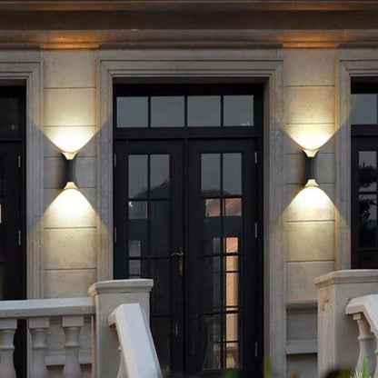 Waterproof Curved LED Outdoor Sconce Hardwired Wall Light for Patio Garden & Entryway