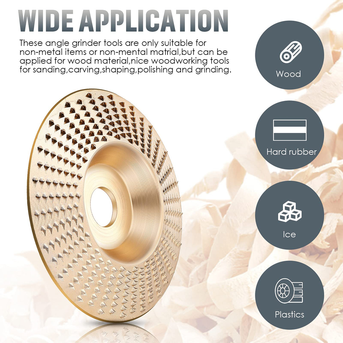 Wood Carving and Grinding Wheel with Tungsten Carbide Disc