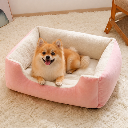 Ortekor Plush Mattress-Style & Easy-Clean Polyester Pet Bed (Indoor/Outdoor)