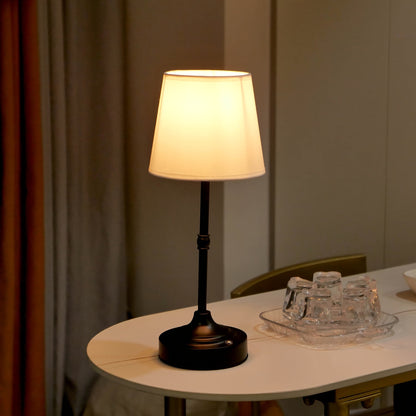 Touch-Dimming Portable Table Lamp with Rechargeable Battery for Bedroom Nightstand Living Room Desk | USB Powered Metal Accent Light