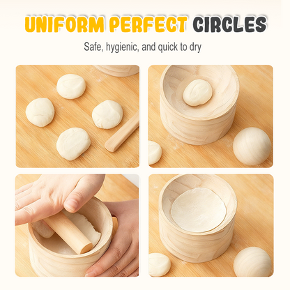 Dumpling Maker | Wooden Dough Press | Stick-Resistant Surface | DumpliForm