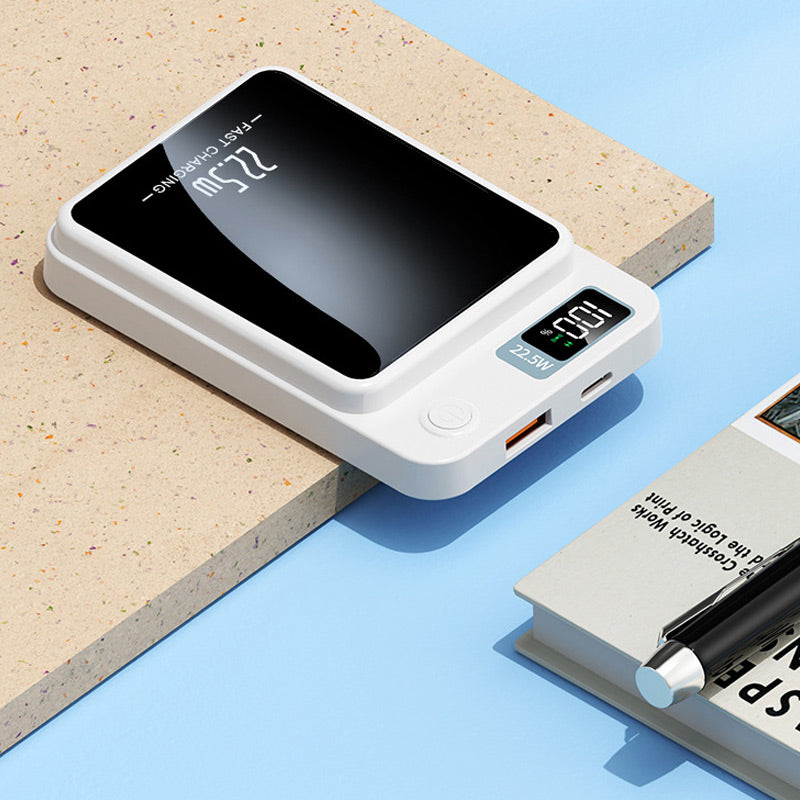 20000mAh High-Speed Wireless Battery Pack with Digital Display & Qi Charging for iPhone Android Tablets