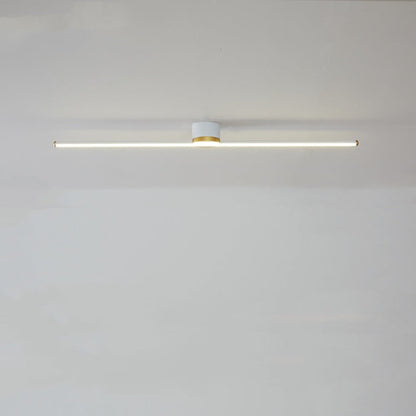 Sleek LED Flush Mount Ceiling Light for Bedroom Living Room Kitchen Hallway Modern Linear Panel Fixture with Silicone Diffuser