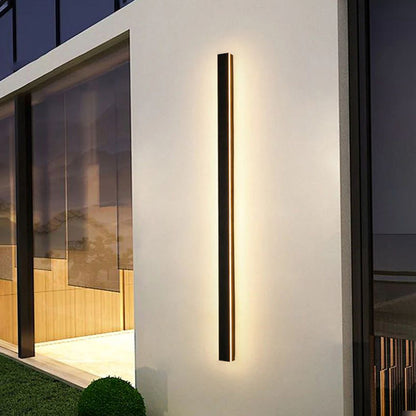 Applique murale LED verticale pour extérieur, 12-59 pouces, aluminium, étanche IP65, noire, pour porche, entrée, allée, jardin, mur, chemin, maison moderne