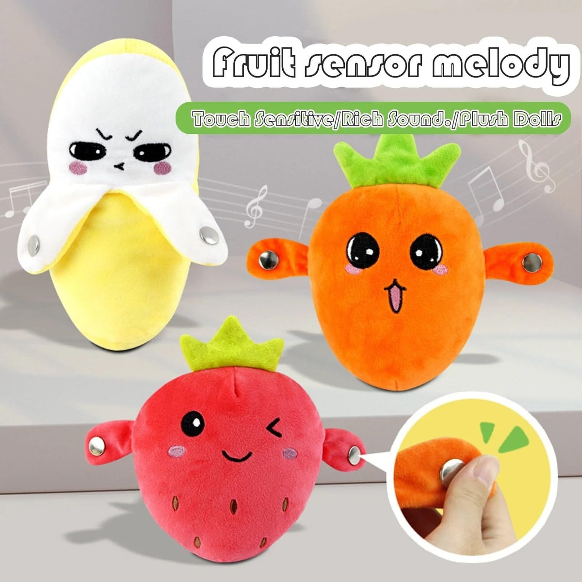 FruitFunkies™ - Interactive Music Plush Toy 🍌🍓🥕