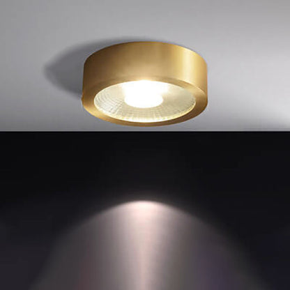 Slim-Profile Circular LED Ceiling Light – Brushed Copper Finish for Entryways, Bedrooms & Living Rooms