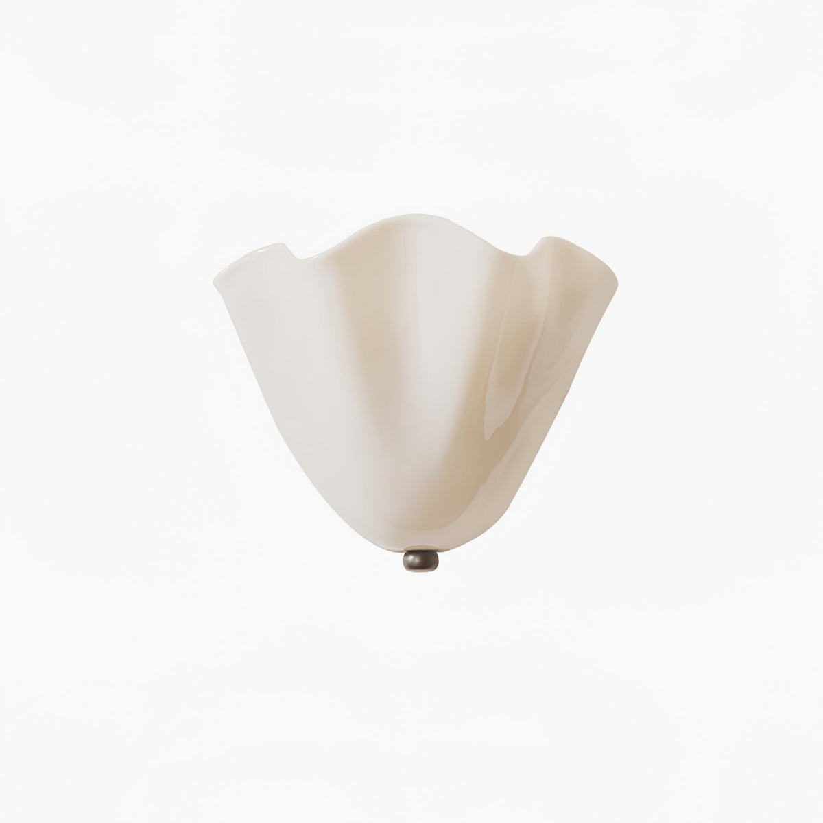 Curved Petal Glass Wall Sconce with Metal Accent for Bedroom, Hallway & Living Room – G9 LED Hardwired Modern Ambient Light Fixture