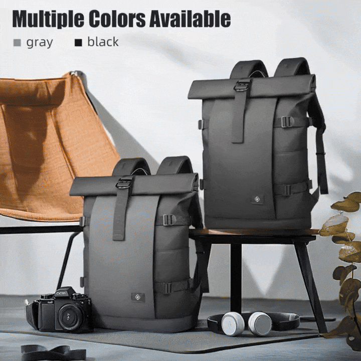 ROLLTRAIL | Expandable Rolltop Backpack for 17 Laptop with Waterproof Design | Anti-Theft Features for Adventurers