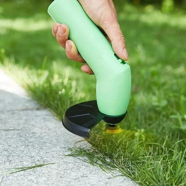 Dresse-bordures portatif sur batterie avec manche télescopique réglable pour couper l'herbe autour des arbres, clôtures, parterres de fleurs et bordures de jardin