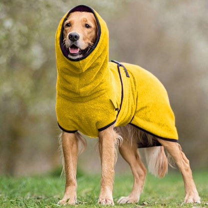 Microfiber Dog Bathrobe with Adjustable Buckle & Neck – Quick-Dry Towel Robe for Cats & Dogs, All Sizes – Machine Washable Pet Drying Coat