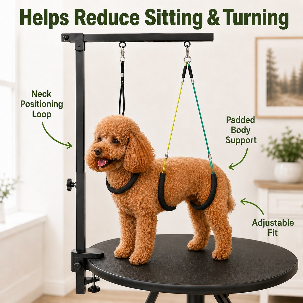 Ortekor Adjustable Dog Grooming Arm Kit for At-Home Grooming - Steadier Brushing, Trimming & Nail Care