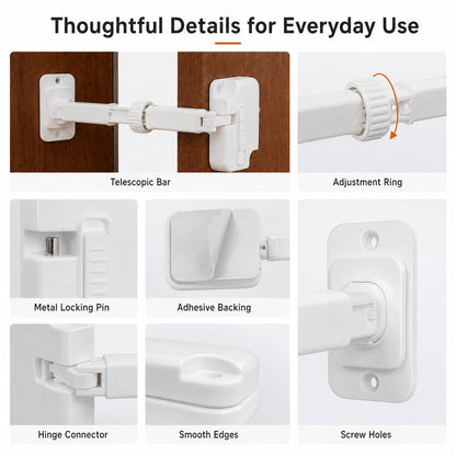 Ortekor Adjustable Pet Door Latch for Litter Rooms - Let Cats In & Help Keep Dogs Out