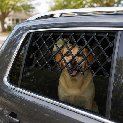Ortekor Expandable Dog Car Window Guard for Car Rides - Adjustable Rear Window Barrier for Curious Dogs