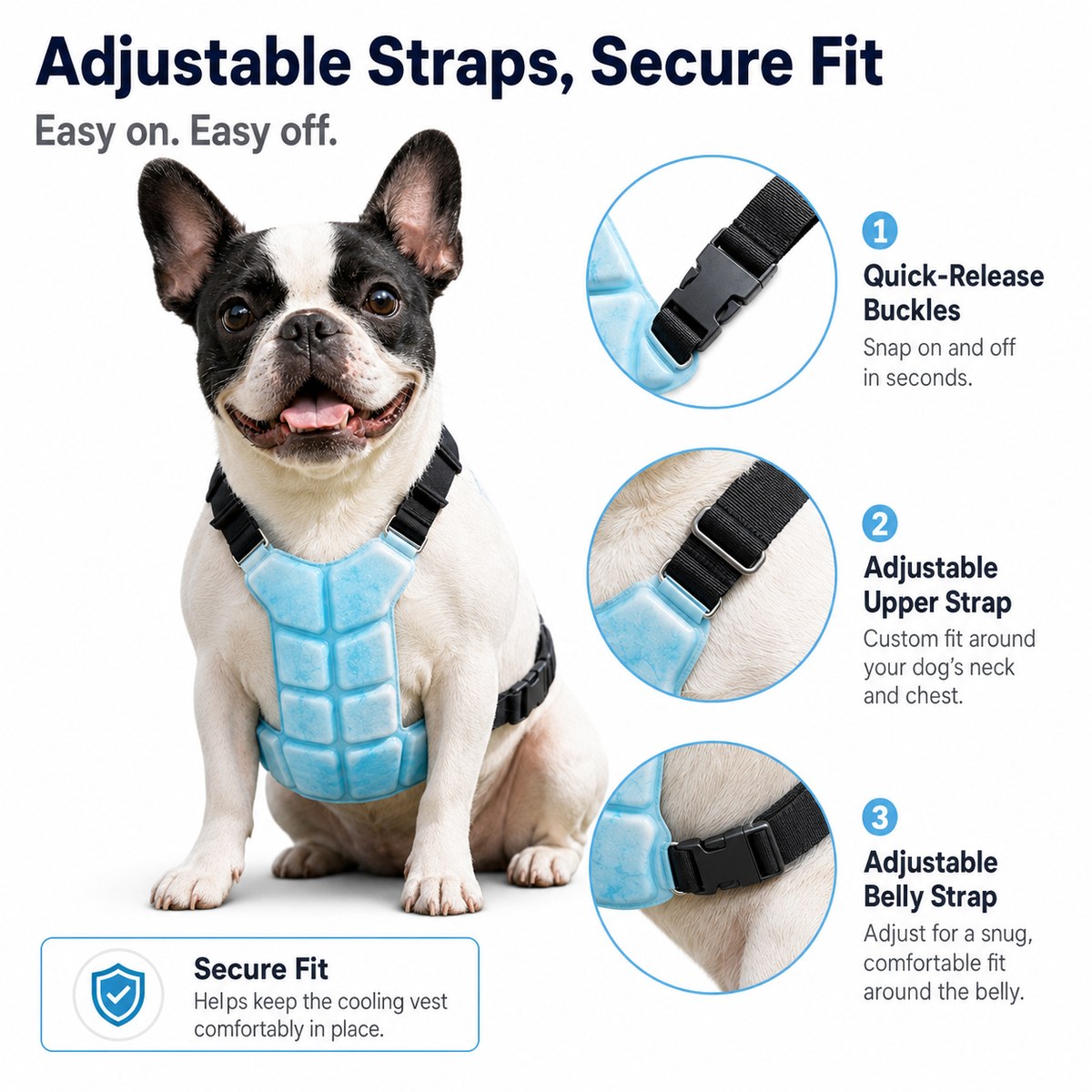 Ortekor Reusable PCM Pet Cooling Vest for Summer Walks & Outdoor Play - No Electricity Cooling Harness for Dogs & Cats