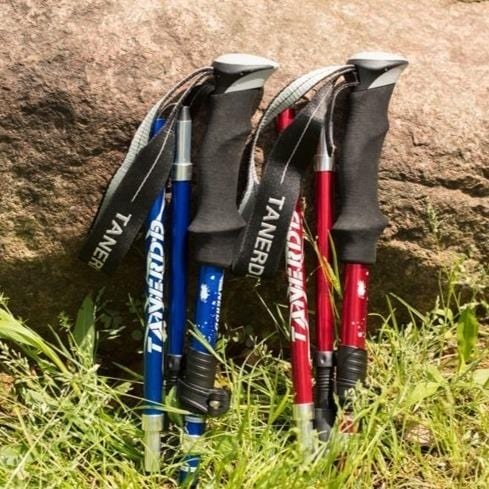 Collapsible Hiking Sticks with Height Lock – Shock-Absorbing Trail Poles for Stability & Joint Support on Steep Terrain | Lightweight