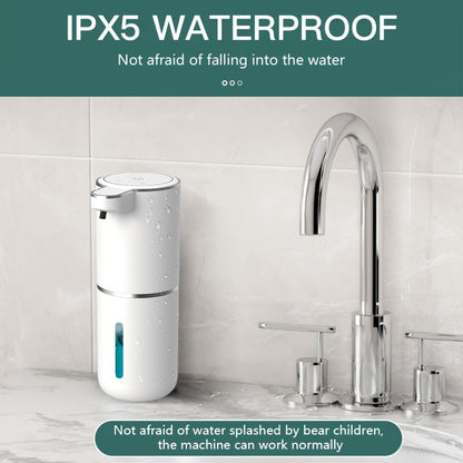 USB Rechargeable Hands-Free Foam Dispenser with Motion Sensor for Sink Counter Kitchen Bath | 13 fl oz Wall-Mount Hygiene Station for Modern