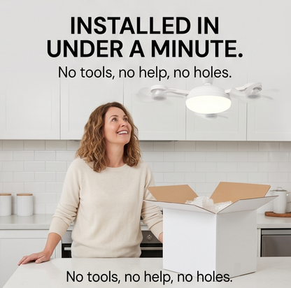 QUADAIR – LED Ceiling Light with Four Fans for Everyday Comfort
