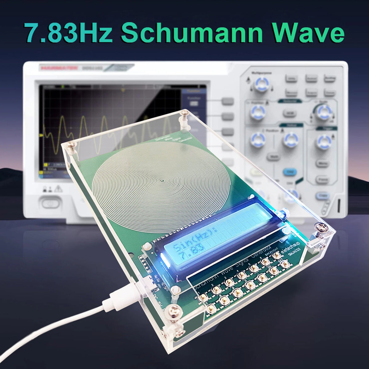 Ultra-Low Frequency Sine Wave Signal Generator with 7.83 Hz Earth Resonance Setting & 0.01–100,000 Hz Range