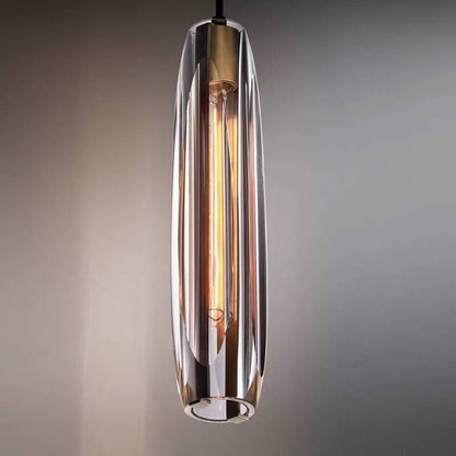 Glass Cylinder Hanging Light Fixture 15 Inch Height Adjustable Drop Ceiling Lamp for Dining Room Bedroom Living Room Contemporary Minimalist