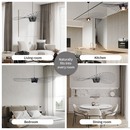 Adjustable Hanging Light Metal & Fabric for Dining Table Kitchen Island Modern Ceiling Fixture E27 Socket Wide Shade Contemporary Home Decor