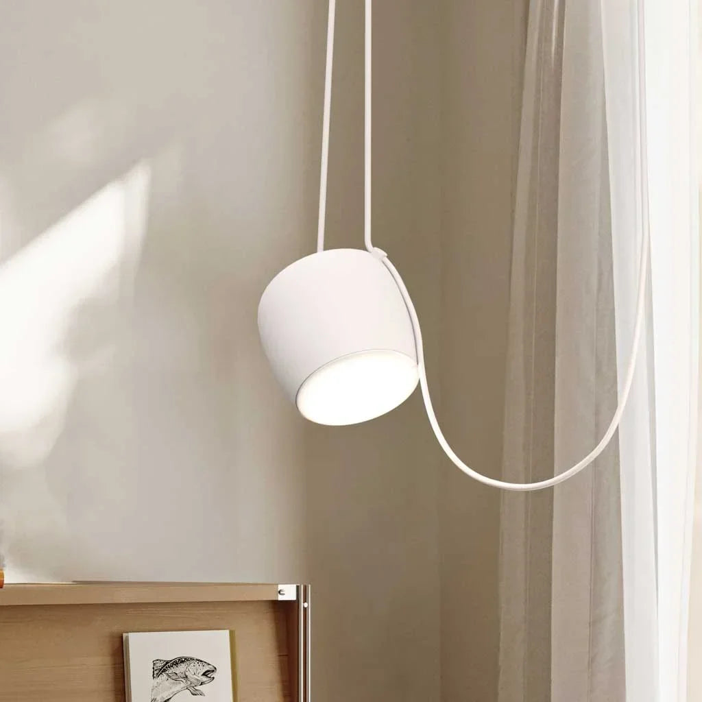 Ceiling Pendant Light Fixture with Adjustable Heads and Cable, 10W LED Dimmable Hanging Lamp, Black Aluminum Modern Lighting for Kitchen Isl