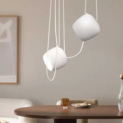 Ceiling Pendant Light Fixture with Adjustable Heads and Cable, 10W LED Dimmable Hanging Lamp, Black Aluminum Modern Lighting for Kitchen Isl