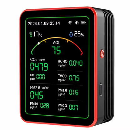 Moniteur de qualité de l'air intérieur 15-en-1 avec WiFi – Détecteur de CO2, COV, formaldéhyde et PM2,5 en temps réel pour la maison, le bureau et l'automatisation intelligente
