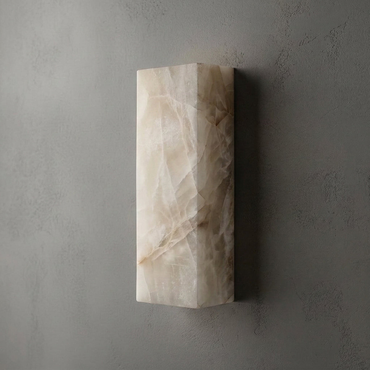 Natural Stone Sconce Waterproof Indoor Outdoor Brass Finish Vertical Warm White Wet Location Bathroom Hallway Entryway Patio Bedroom Covered