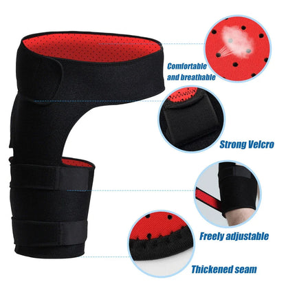 Hip Brace, Adjustable Hip and Thigh Compression Brace for Support, Breathable Thigh Brace for Daily Activity