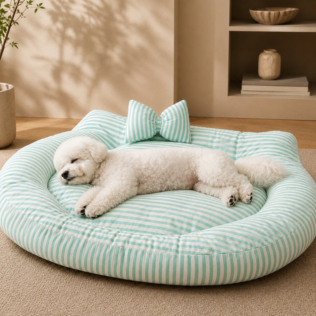 Ortekor All-Season Bolster Pet Bed with Pillow for Cats & Small Dogs - Soft Raised-Edge Support for Indoor Naps
