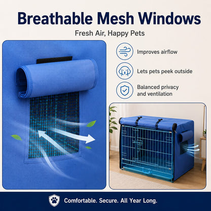 Ortekor All-Weather Dog Crate Cover for Home, Patio & Camping - Privacy, Wind & Light Rain Protection