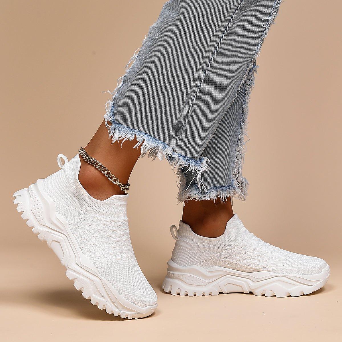 Orthopedic Slip-On Sneakers for Women & Men All Day Support White Cushioned Walking Shoes for Nurses Work Healthcare Restaurant Standing