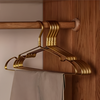 Space Saver | Metal Non-Slip Clothes Hangers with Durable Design | Lightweight Solution for Organizing Wardrobe