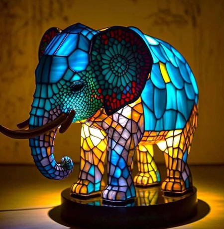 LED Animal Accent Lamp with Dimmable Glow for Bedside Nightstand Desk Shelf Living Room Bedroom Kids Room Home Decor Compact 4.7×5.9 in