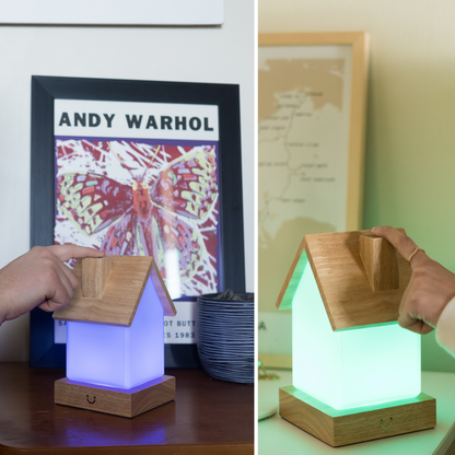 Lampe d'amitié LuvLink | Lampe tactile longue distance au design élégant et synchronisation des couleurs | Cadeau unique pour rester connecté