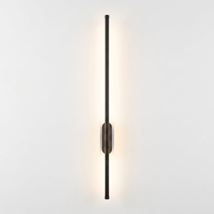 Modern Linear LED Wall Light 3000K Warm White Brushed Metal Sconce for Living Room Hallway Entry Bedroom Corridor Accent Lighting