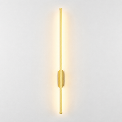 Modern Linear LED Wall Light 3000K Warm White Brushed Metal Sconce for Living Room Hallway Entry Bedroom Corridor Accent Lighting