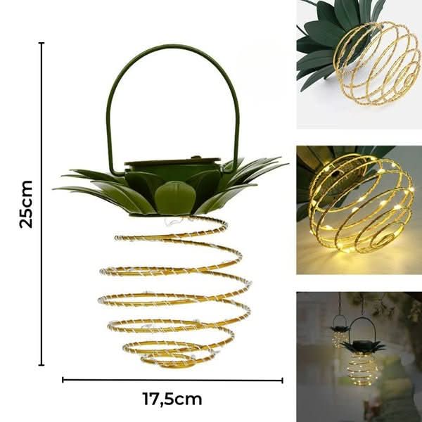 TROPICBEAM – Lanterne solaire ananas pour une lueur de soirée chaleureuse
