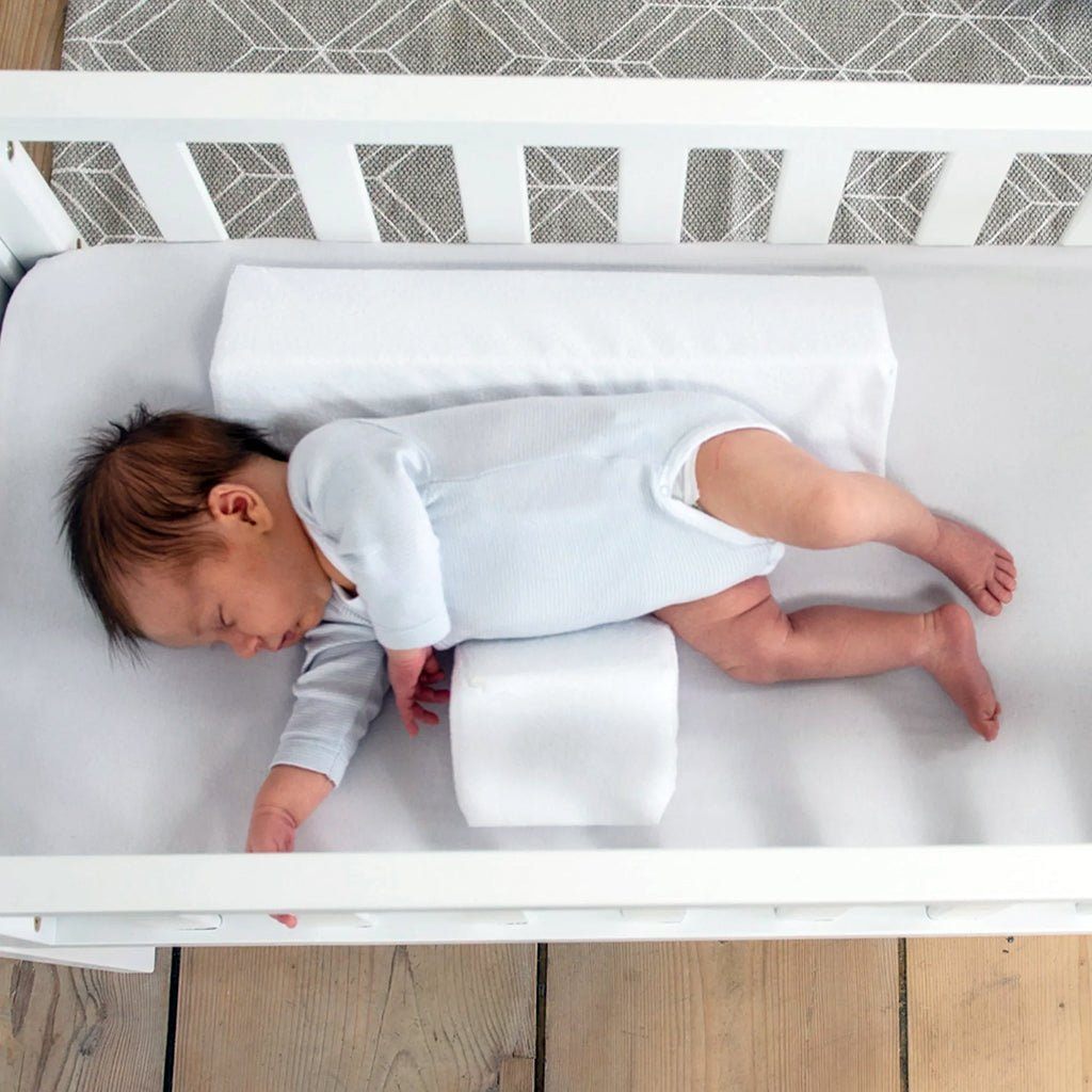 Infant Sleep Positioner Wedge for Safe Back Sleeping | Breathable Foam Body Support Cushion for Newborns | Crib Safety Bolster for Babies